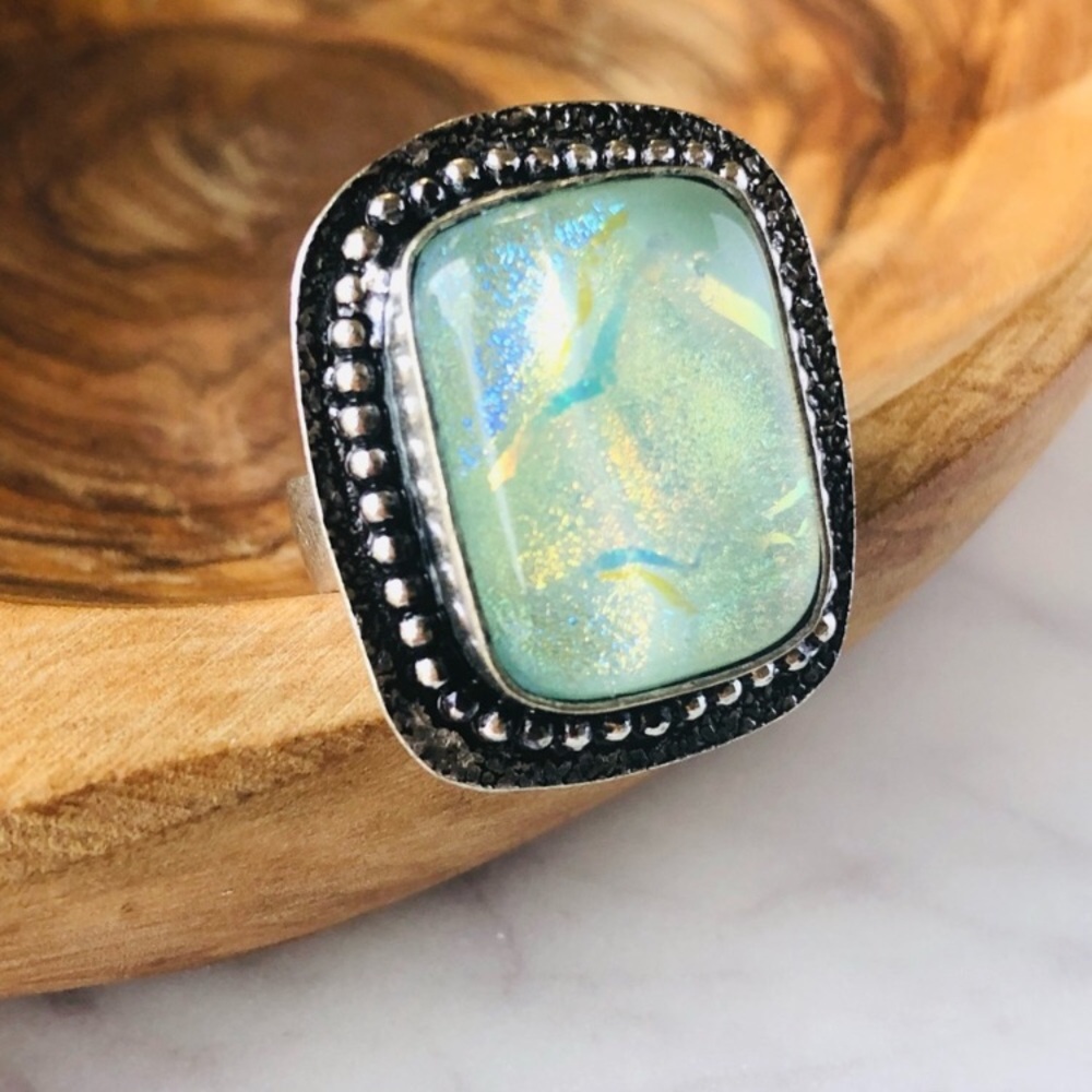 Dichroic Glass Ring - image 3